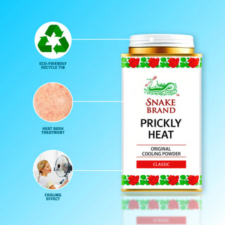 Snake Brand Classic Prickly Heat Cooling Powder 140g - Pack of 2