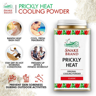 Snake Brand Classic Prickly Heat Cooling Powder 140g - Pack of 2