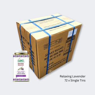 Snake Brand Relaxing Lavender Cooling Powder 140g - Carton of 72